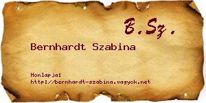 Bernhardt Szabina névjegykártya